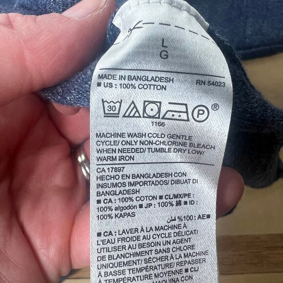 Men's Old Navy Long Sleeve Sweater Shirt Blue Size Large Casual Capsule Wardrobe - Picture 5 of 7